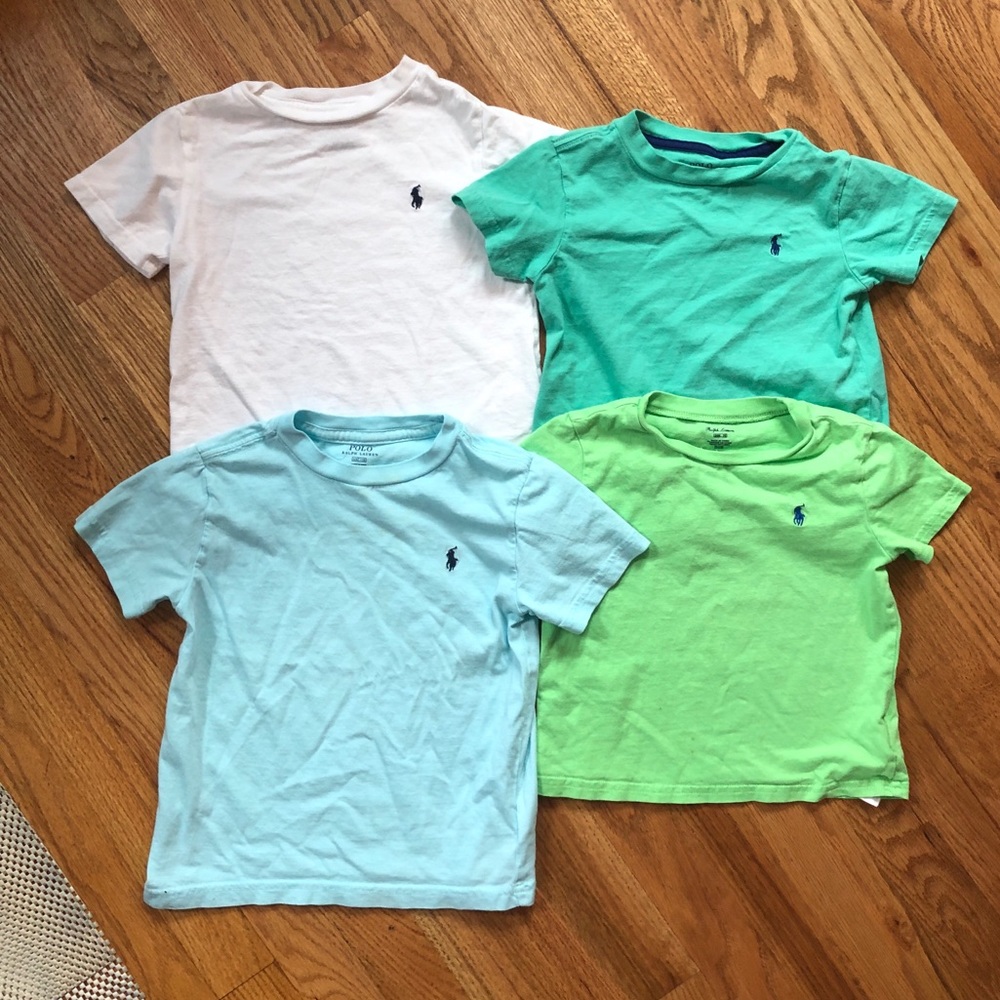 Lot of 4 Ralph Lauren Polo Boys T-Shirts